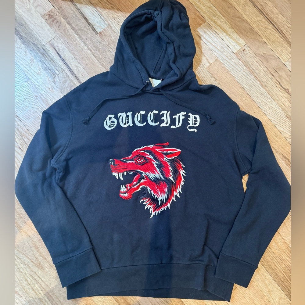GUCCI Guccify Wolf Embroiderer Hoody